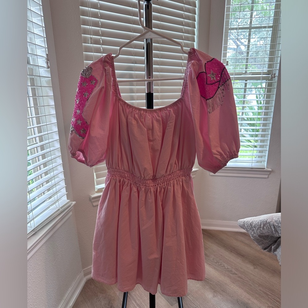 Rodeo - pink sparkle dress. Perfect for rodeo or country concert